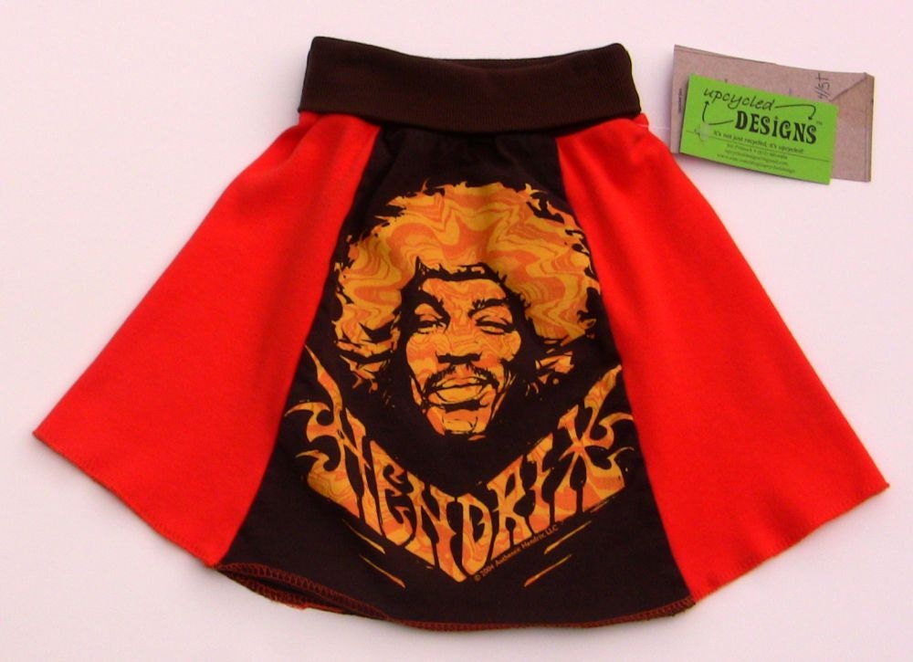 Upcycled Hendrix Skirt Girls Size 4/5T