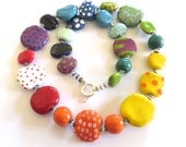 Beaded Necklace, Kazuri Beads,  Fair Trade, Ceramic Jewellery