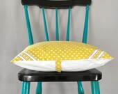 Lemon Yellow Cushion cover with braid detail
