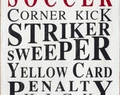 Soccer - Typography Word Art in White
