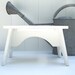 The Brook Vintage Style Step Stool in White Handmade by Circle Creek Home
