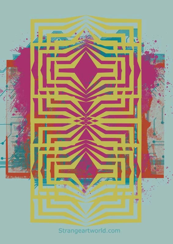 ontemporary Modern Digital Art Print A3 A4