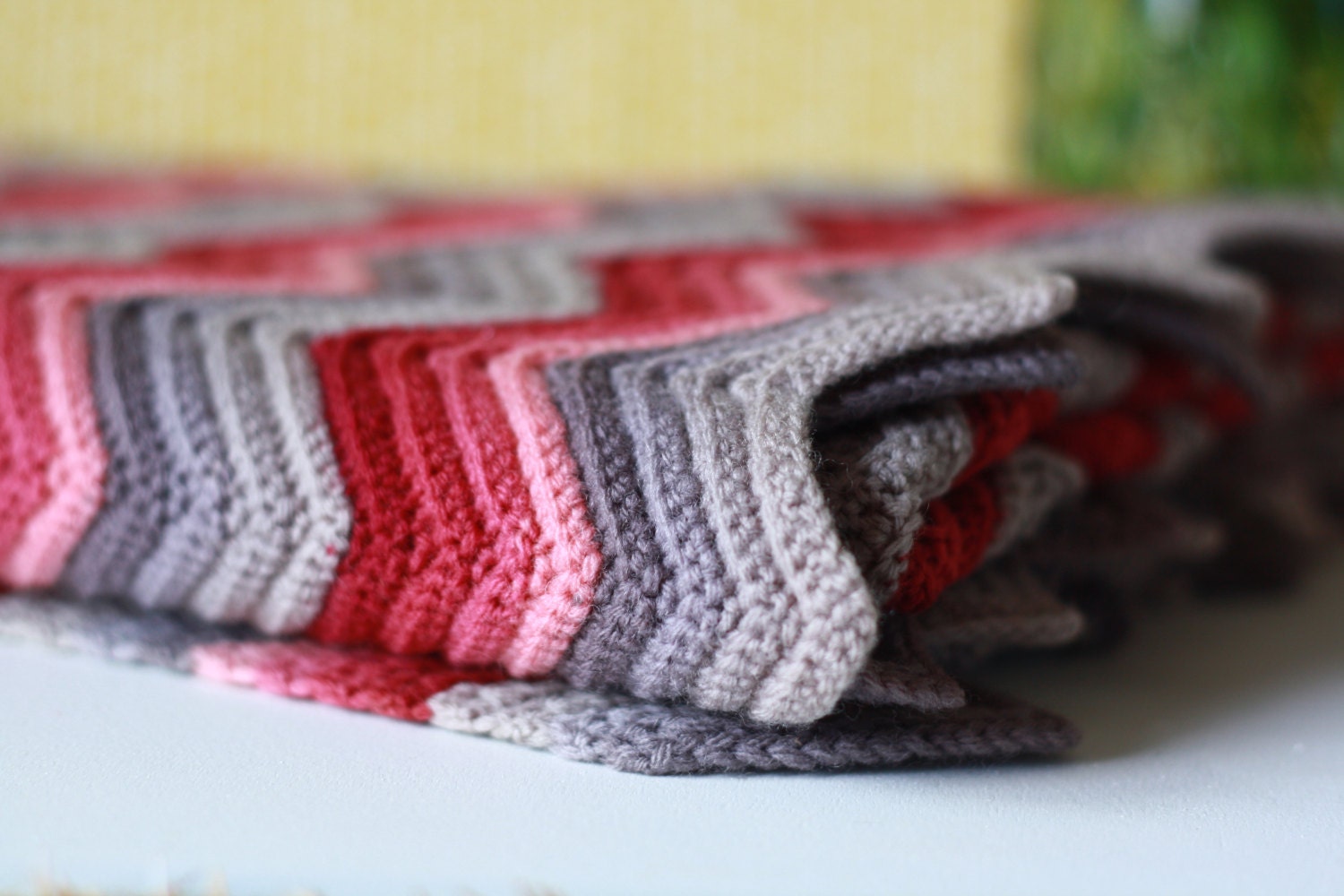 Vintage Chevron Ombre Afghan