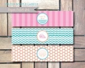 Under the Sea Water Bottle Labels PDF Digital File - Printable DIY - Three Designs