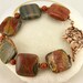 Red Creek Jasper and Copper Bracelet