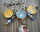 Custom Sports Photo - 4 Charm Bottle Cap Necklace