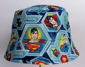Sun Hat - BUCKET HAT - SuperMan - Chin Strap