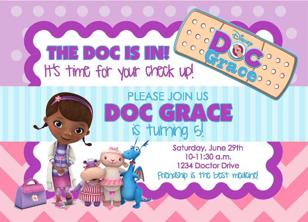Doc McStuffins Birthday Party Invitation