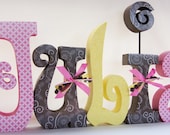 Wood Letters, Nursery Letters, Children's Decor, Gifts, Baby Shower, Wedding, Name or Word Customized for your Set of 5