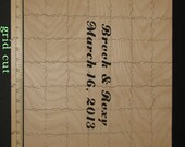 81-90 pc Wedding Guestbook Puzzle - Plain Wood - Can CUSTOMIZE 15" X 25" HAND CUT Wooden Jigsaw Guest Book Alternative