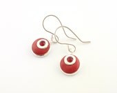 Dainty Pale Red Crystal Earrings