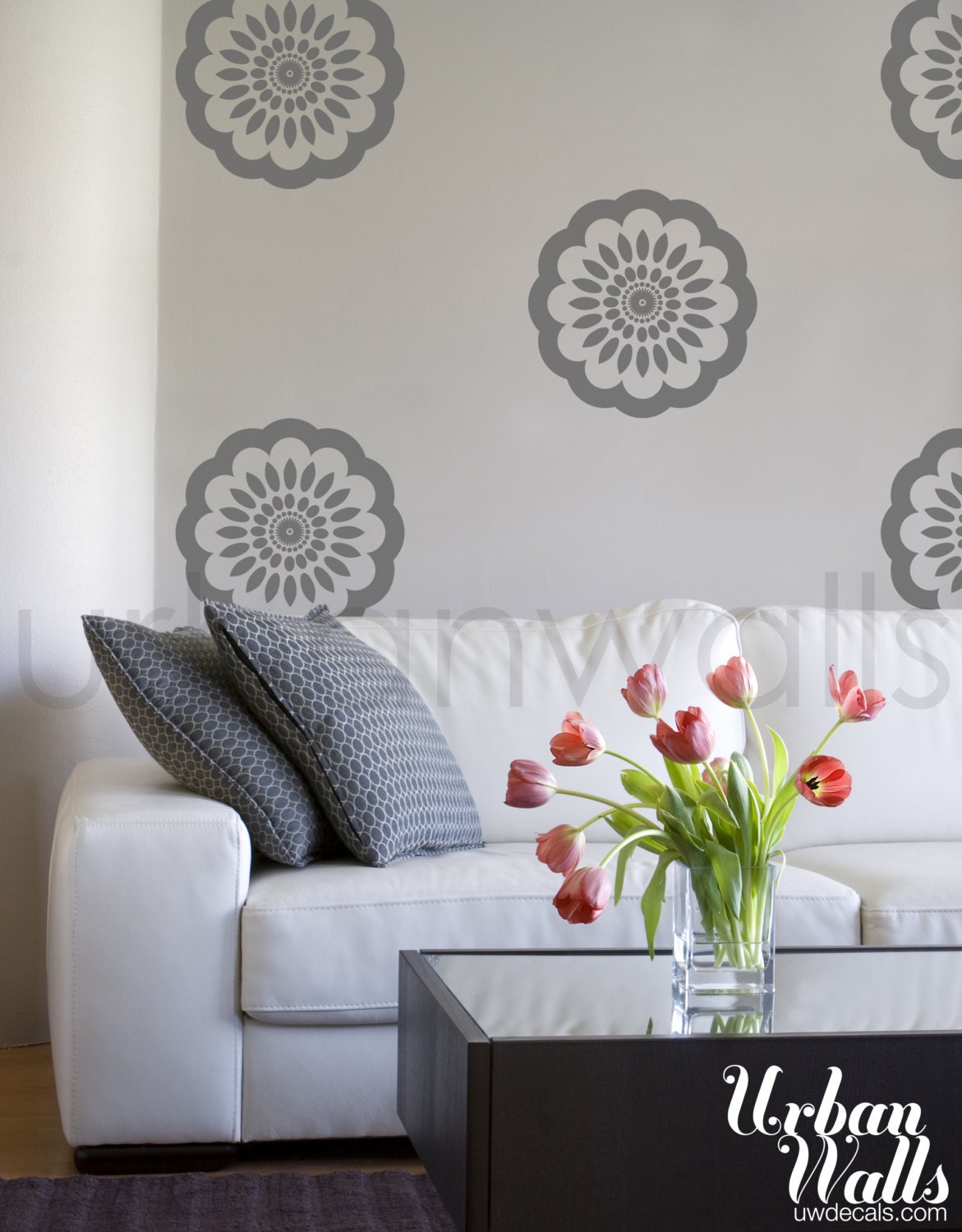 Vinyl Wall Sticker Decal Art - Floral Pattern