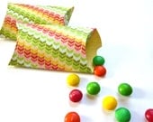 Chevron Pillow Boxes Set of 12 Gift Box Packaging, Party Favor Boxes