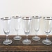 1960s silver rimmed french bell shaped champagne glasses - wedding - marriage