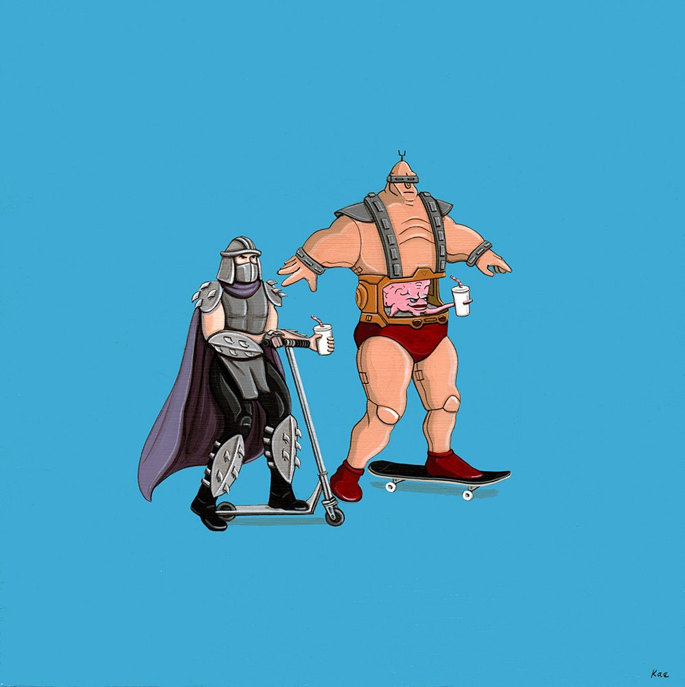Shredder & Krang Ride, Limited Edition AP print