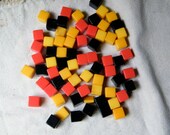 Bakelite Cubes / .5" /Assemblage and Jewelry / Pendants / Cufflinks / Wedding / New Old Stock