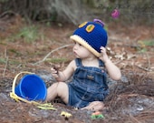 Crochet Bug Beanie Hat- Baby- Infant- Toddler- Boys- Girls- Photography Prop