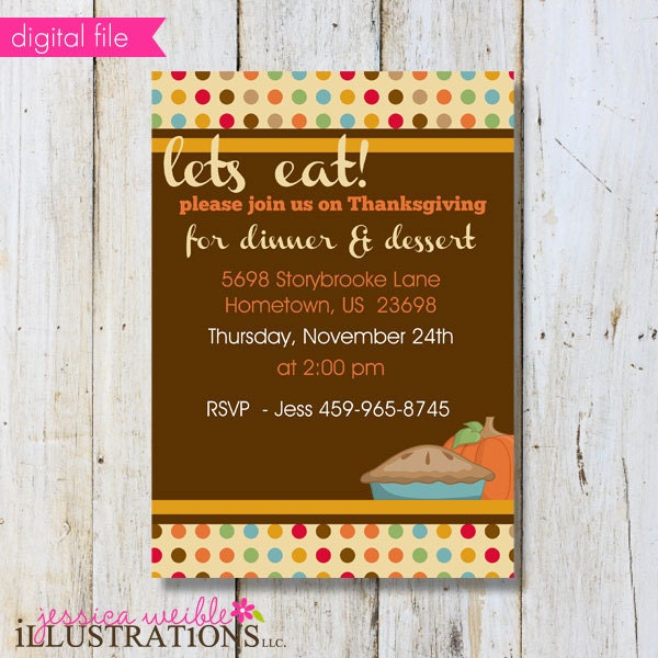 Pilgrim Kids Theme V1 Printable Thanksgiving Invitation - Thanksgiving Invitation - Print Your Own Party Invitation- Party Printable Invite Il_170x135