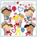 Soldier Hugs Cute Digital Clipart for Commercial or Personal Use, Army Marines Clipart, Army Marines Graphics, Military