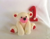 Valentine's Day Baby Party Candy Teddy Bear Cake Topper - Cake or cupcake Decorations for Jungle Parties and now for your valentines day Il_170x135