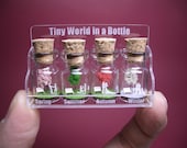 Tiny trees with a couple & family in four seasons in a tiny bottle  ver.3 -new design-