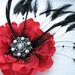 Art Deco Hair Clip Large Flower Rose Fascinator