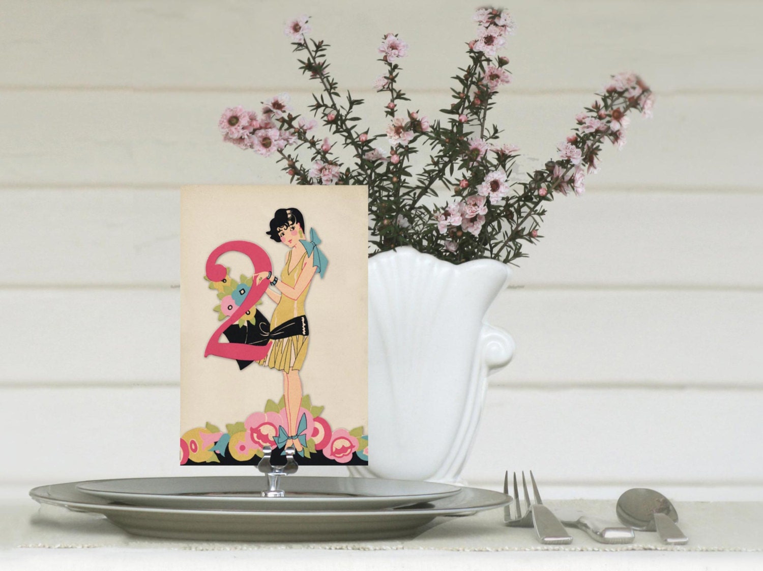 Table Cards - Art Deco Place Cards - Wedding Set of 15