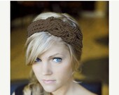 BROWN Large sailor knot headband