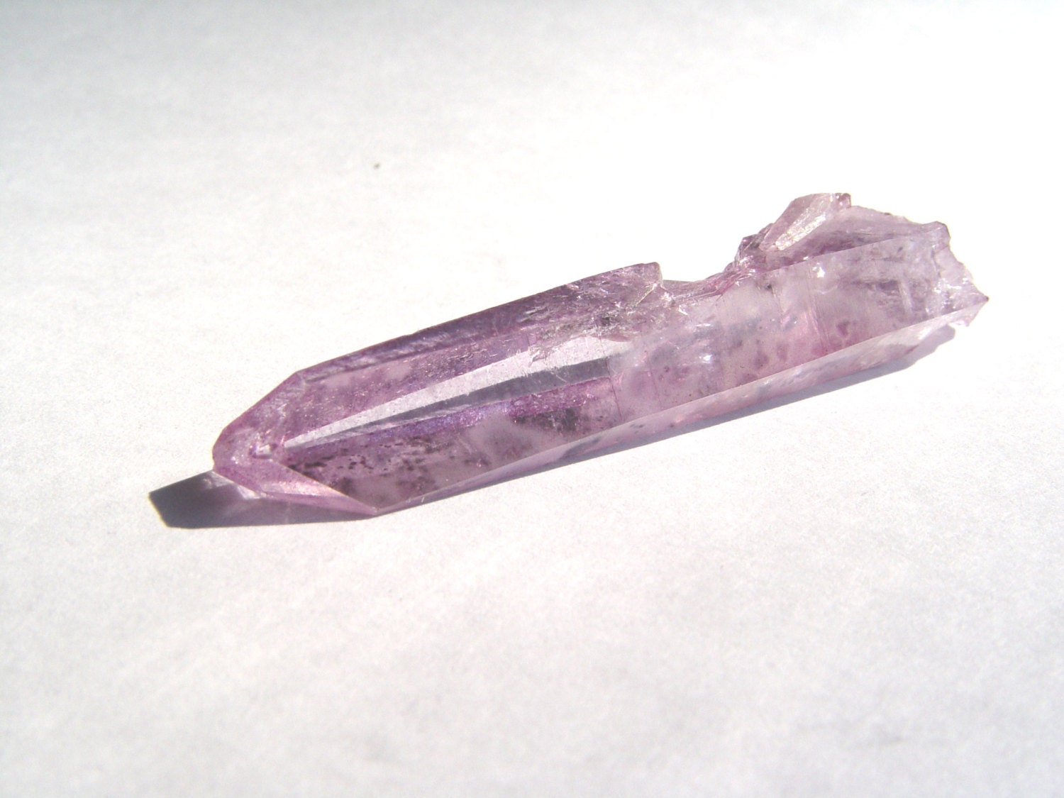 Fuchsia Lilac Rose Aura Quartz Crystal Point NEW COLOR