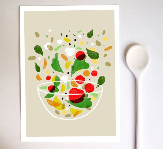 La verdura print - Vegetable art 11"x15 - archival fine art giclée print