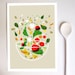 La verdura print - Vegetable art 11"x15 - archival fine art giclée print