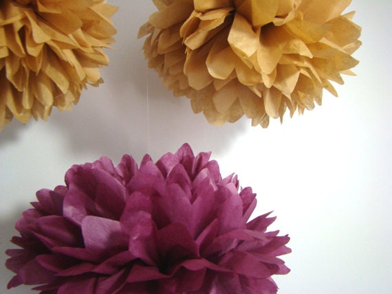 Set of 10 Tissue Poms......ON SALE.....Pick Your Colors