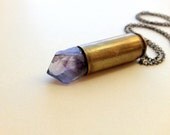 XL Mystic Titanium Amethyst Bullet Necklace- OOAK