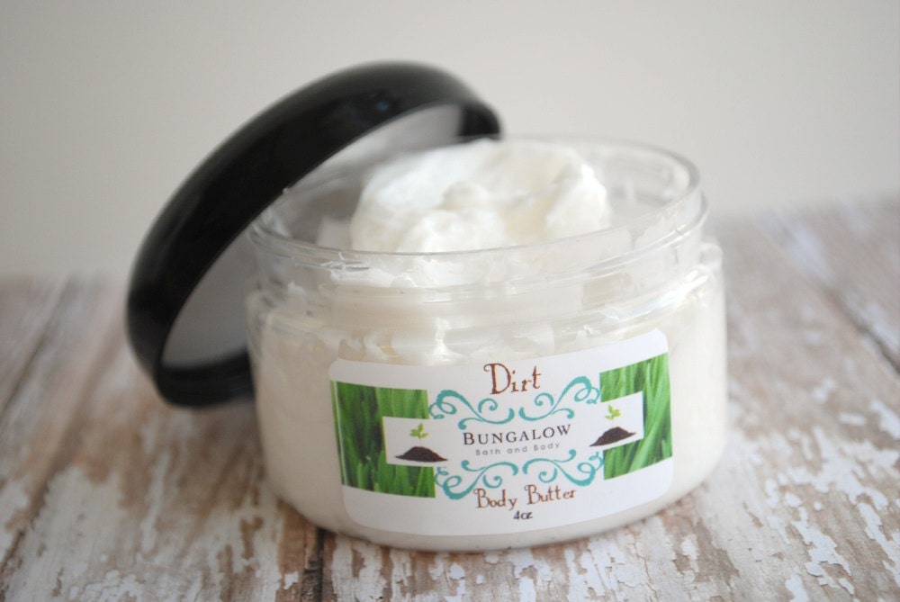 Body Butter Dirt Shea Butter Cocoa Butter Paraben Free & Vegan Friendly 4oz - New
