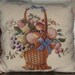 Beautiful Vintage Petipoint Pillow...Wonderful Accent Pillow...Beautiful Basket Of Fruit...