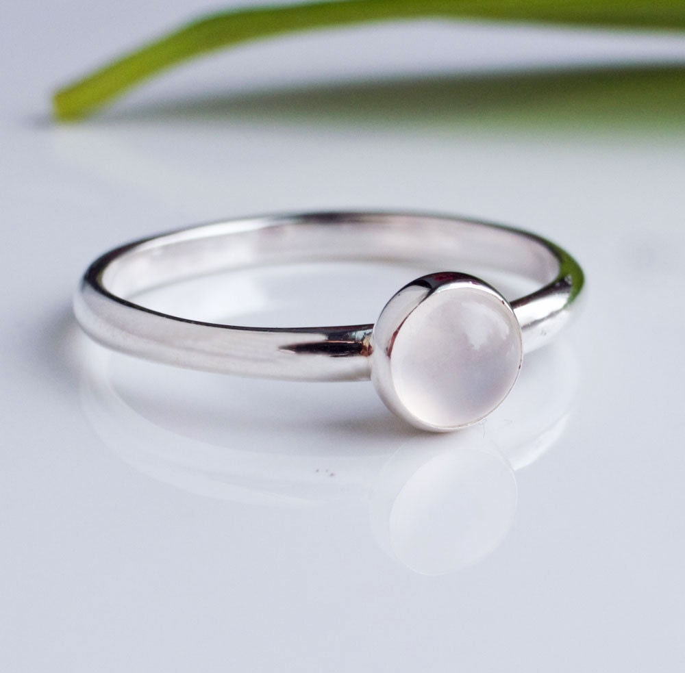 Moonstone Stacking Ring in Sterling Silver