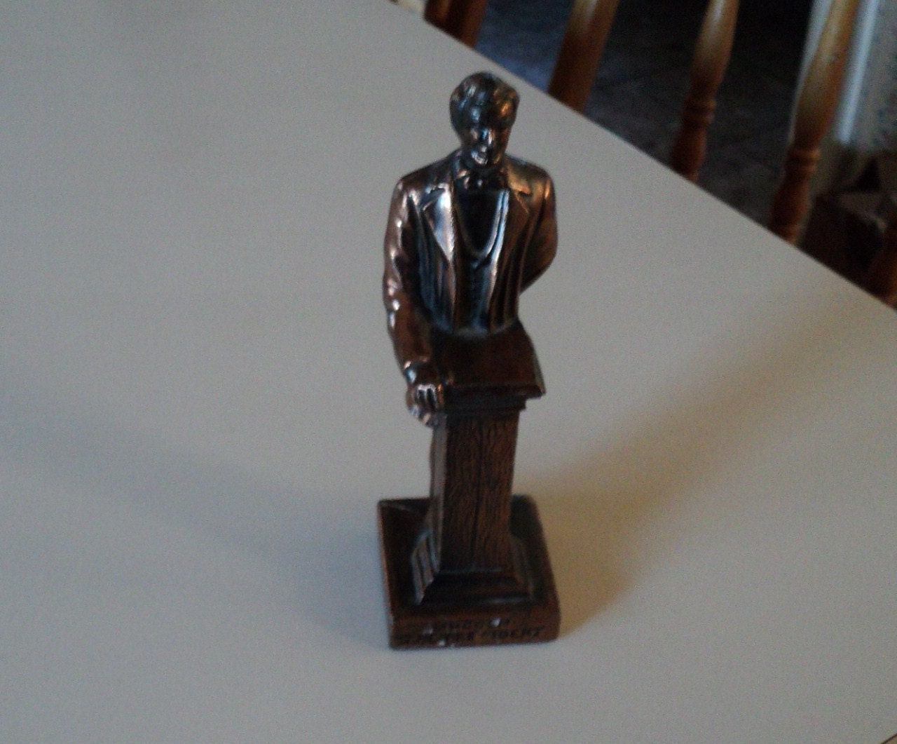 Small Metal Statue Abraham Lincoln L.A. Fleck 1950s