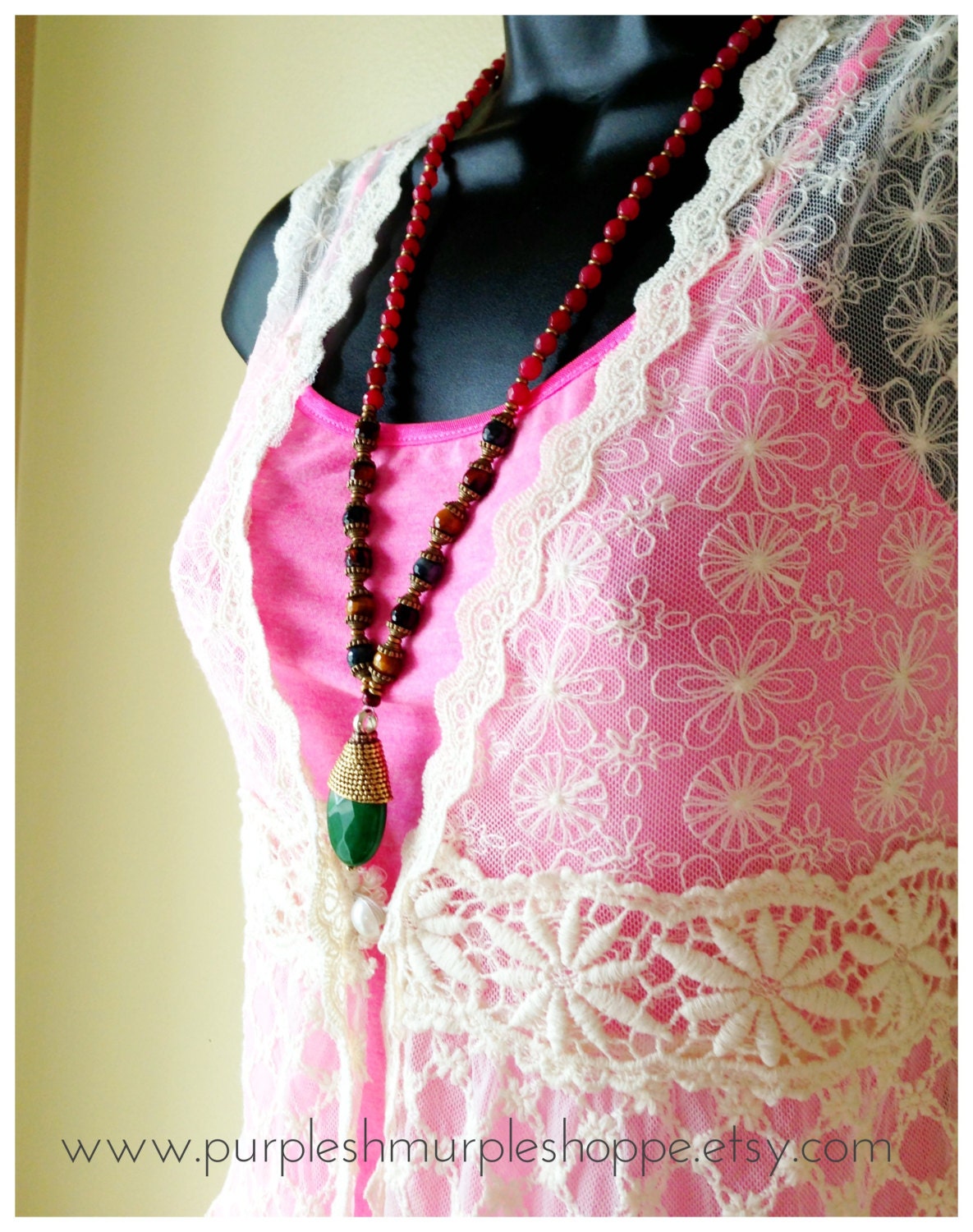 Yoga Inspired Necklace Emerald