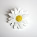 Spring Daisy - Felt Flower Brooch Pin - White Flower