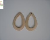 Unfinished Wooden Earrings/Pendants/Beads (3 Pairs)
