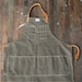 No. 325 Artisan Apron in Olive Waxed Canvas & Saddle Horween Leather