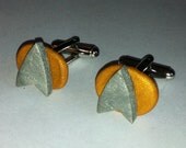 Star Trek Logo Communicator Cufflinks - Geekery - Handmade - Accessories - Unique - Gifts Under 15, 20, 25, 50
