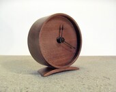 Wood Clock - Solid walnut with black or white clock hands