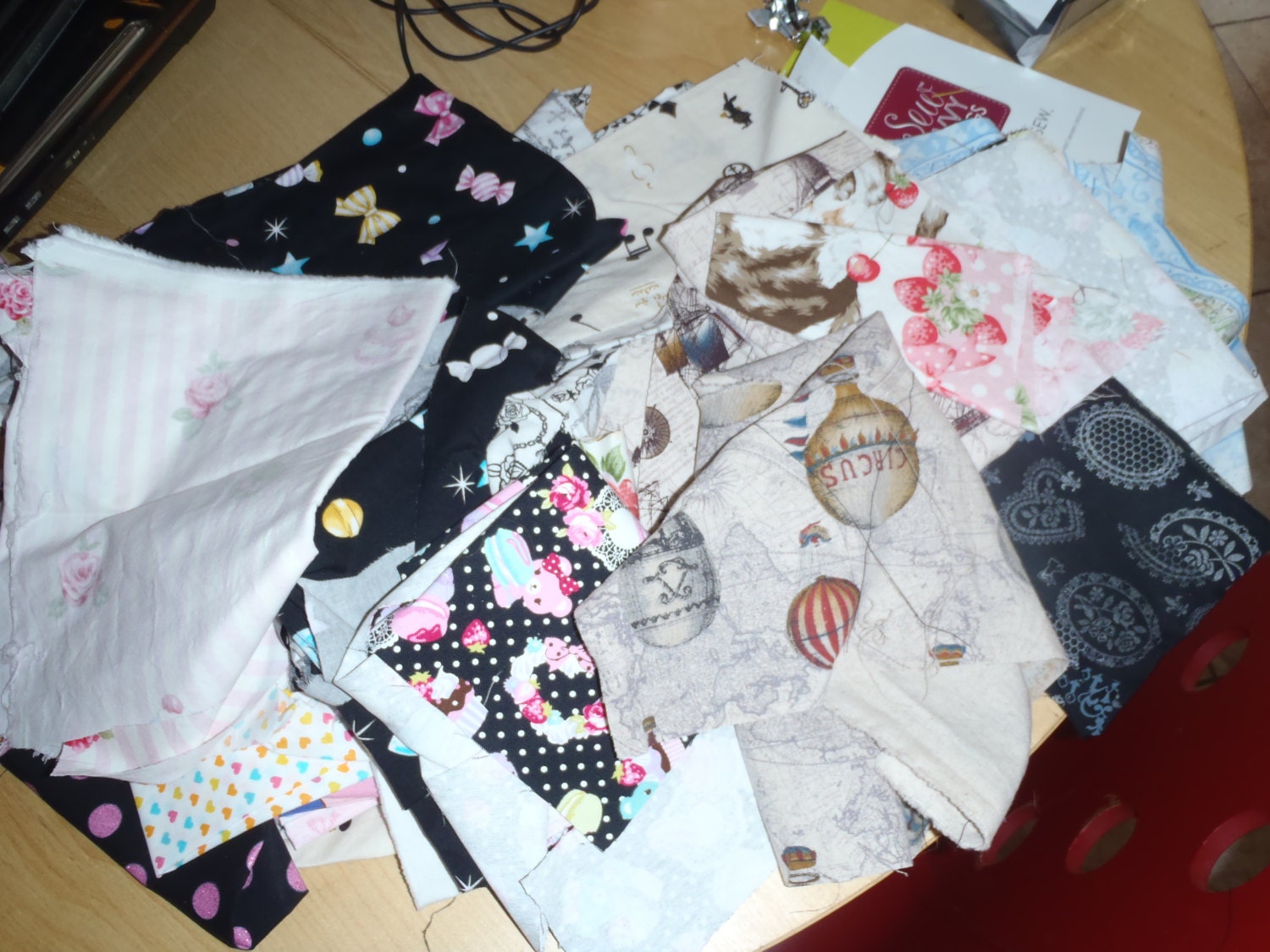 Scrap bag full of rare fabrics