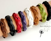 Set of Two - Braided Leather Bracelets -  8 Color Options