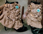 Cuff ,steampunk ,spats ,ankle cuffs,gypsy, shoe accessoires,boot cuffs,steampunk cuff,mori girl,apocalypse,zombie,muddy,vampire,roses