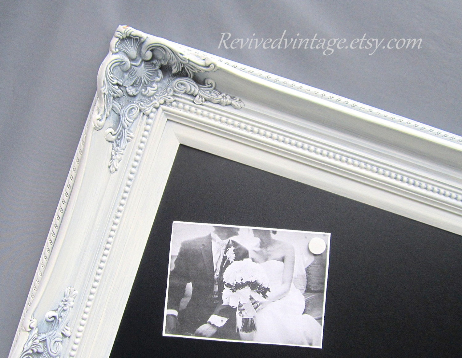 Extra LARGE DECORATIVE CHALKBOARD For Sale Wedding Menu Board Baroque Huge Ornate Magnetic Dining Room Decor Xtra LaRGE Menu Board 44"x32"