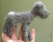 needle felted custom dog portrait irish wolfhound pet art animal doll miniature ooak