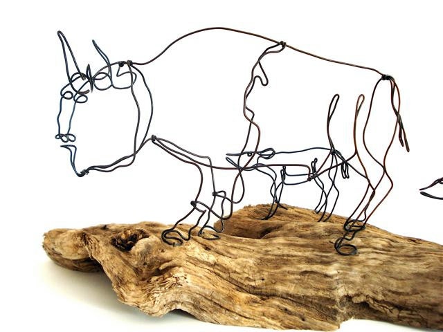 Buffalo Wire Sculpture