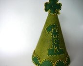 Shamrock Birthday Party Hat--Custom Made